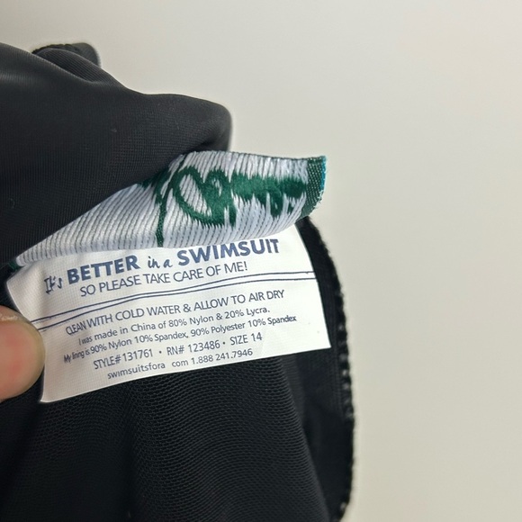 VTG Y2K Beach Belle Swimsuits for All Women's Plus Size 14 Surf print One Piece - Picture 11 of 12